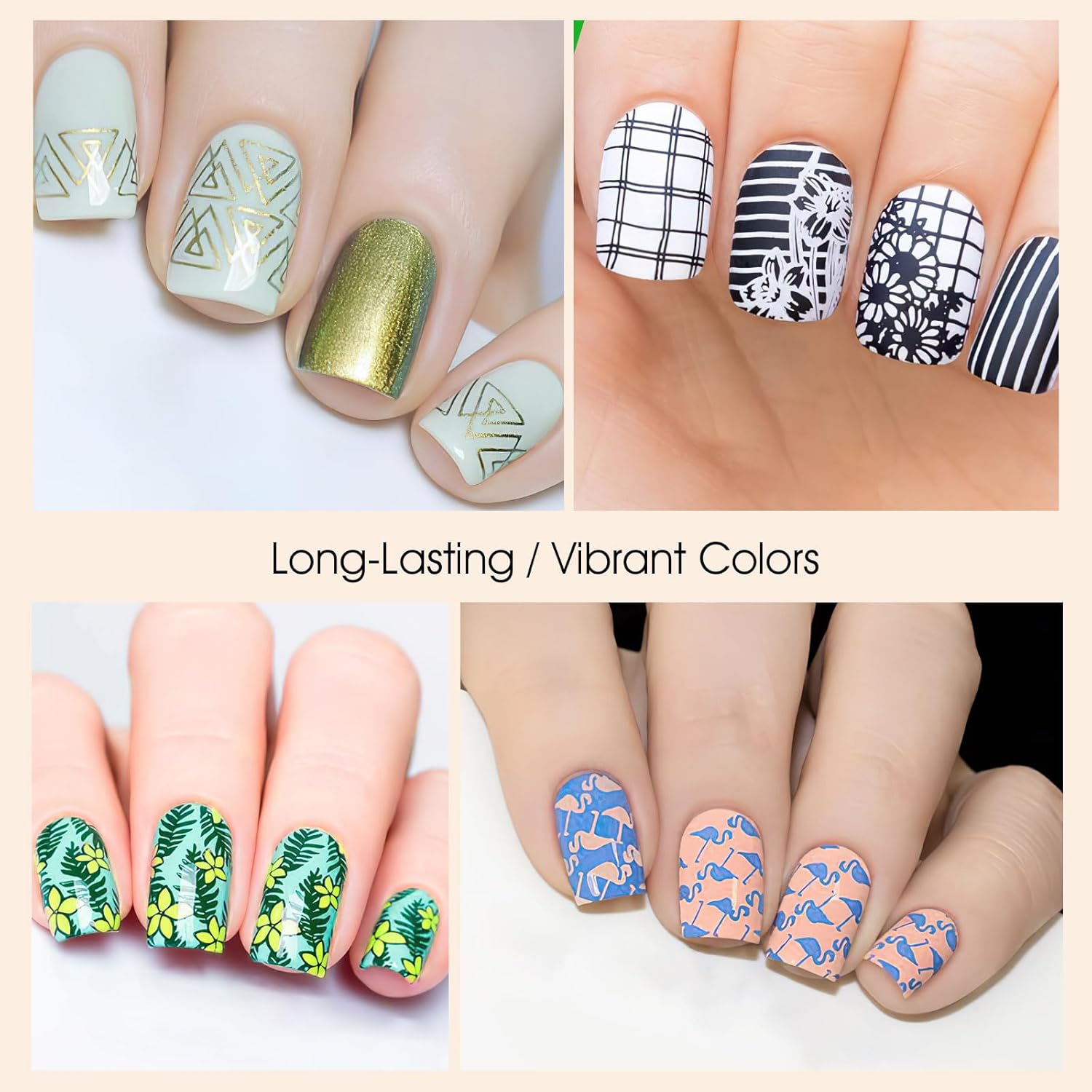 8 Colors Nail Stamping Polish Gels for Nail Stamp Print Polish Stamper DIY Nail Art Stamping Manicure-BrightBean Baby