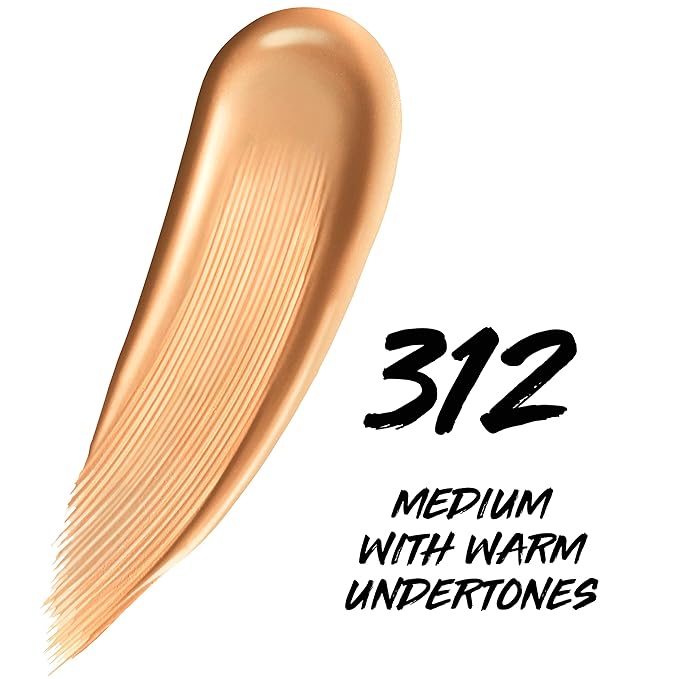 Maybelline Super Stay Up to 24HR Skin Tint, Radiant Light-to-Medium Coverage Foundation, Makeup Infused With Vitamin C, 312, 1 Count-BrightBean Baby