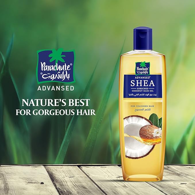 Parachute Advansed Coconut oil enriched with Shea Hair Oil| Moisturising Hair Oil|Nourishes Hair| For Frizz- Free, Soft & Shiny Hair| No Silicones & Parabens |10.1 Fl.oz-BrightBean Baby