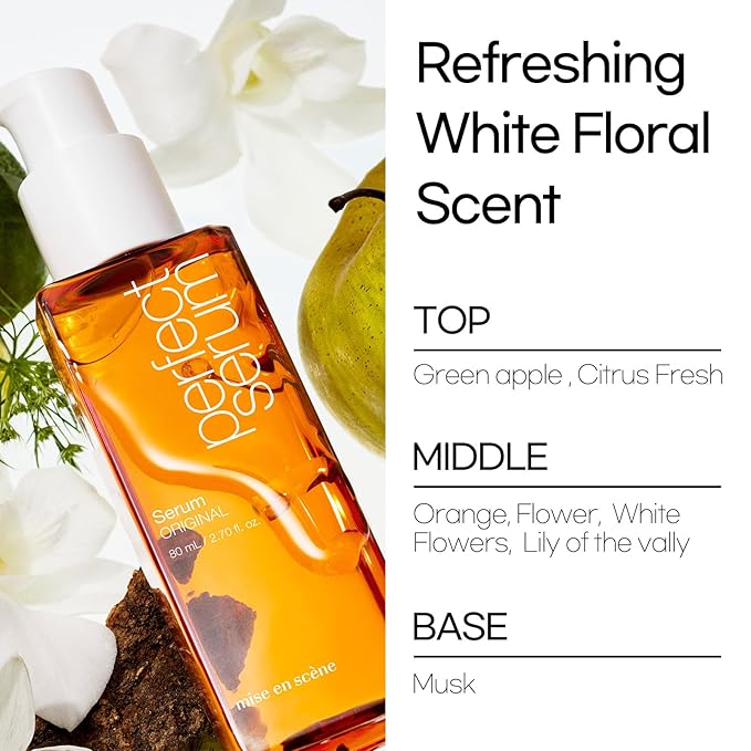 Mise En Scene PerfectSerum Original - HairOil for Frizzy & Dry, Hydration and Nutrition Hairy Essence for Damage Care, Korean HairCare Product, Hair Serum 2.71 Fl. Oz.-BrightBean Baby