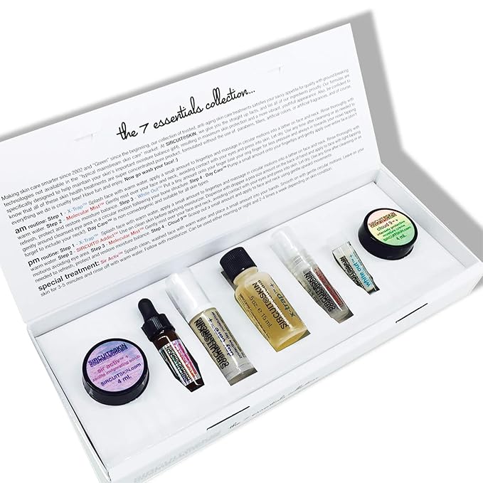 Sircuit Skin - THE 7 ESSENTIALS+ Sample Collection - Skin Care Collection Mini Set Promotes the Appearance of Youthful, Glowing Skin-BrightBean Baby