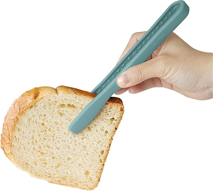carrotez Mini Silicone Toaster Tongs, Anti-Slip,Non-Scratch Mini Tongs 7inch - Green