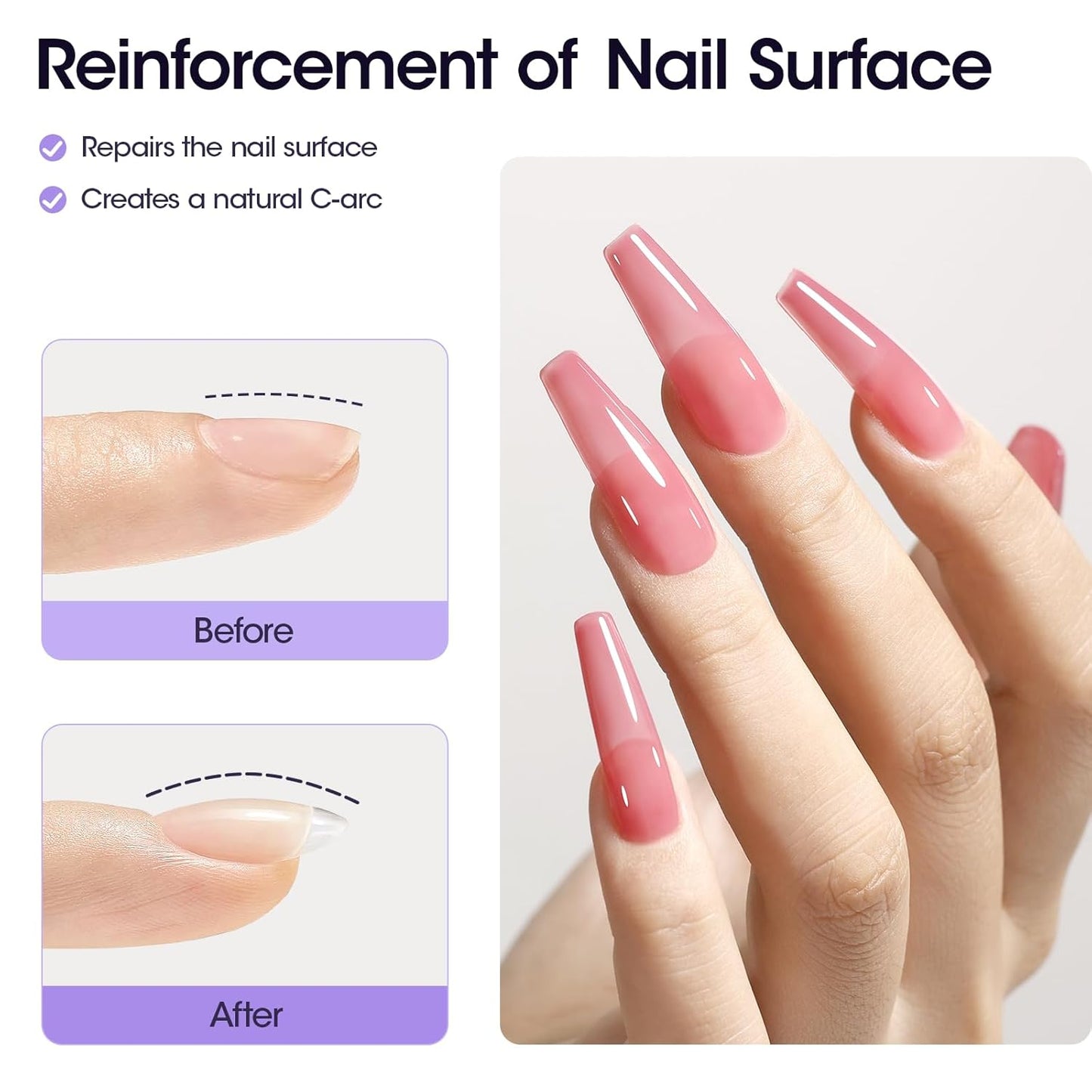 Gellen 7 in 1 Multifunctional Blending Gel in a Bottle - Blooming Gel, Nail Glue, Nail Strengthener, Home Salon DIY Manicure for Women Girls-BrightBean Baby