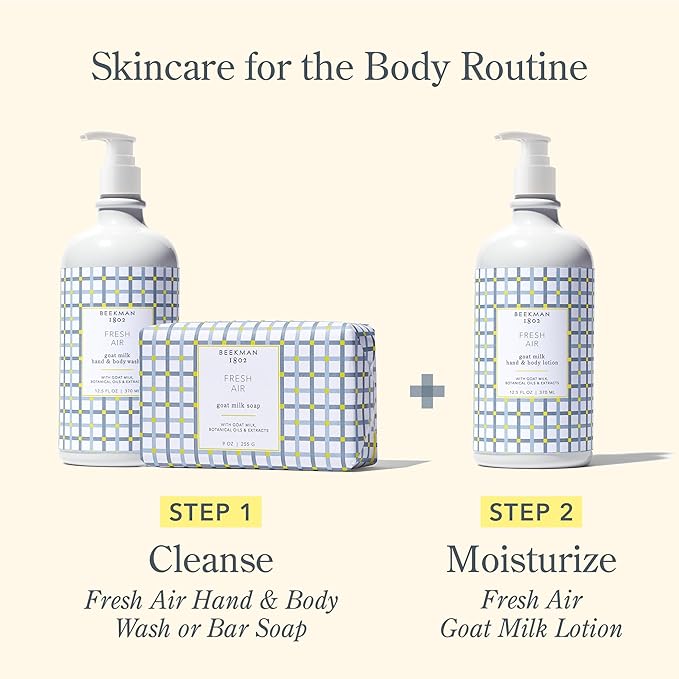Beekman 1802 Goat Milk Body Lotion, Fresh Air - Scented - 8.9 oz - Hydrating & Moisturizing with Shea Butter - for Sensitive Skin - Cruelty Free - Packaging May Vary - Pump Included, Ready for Use-BrightBean Baby
