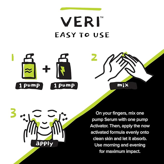 VERI Nitric Oxide + Salicylic Acid Clear Skin System (Peroxide-Free): For Acne Prone Skin, Unclogs Pores, Clarifies Blemishes, Reduces Inflammation, Prevent Future Breakouts, 30 mL / 1 oz-BrightBean Baby