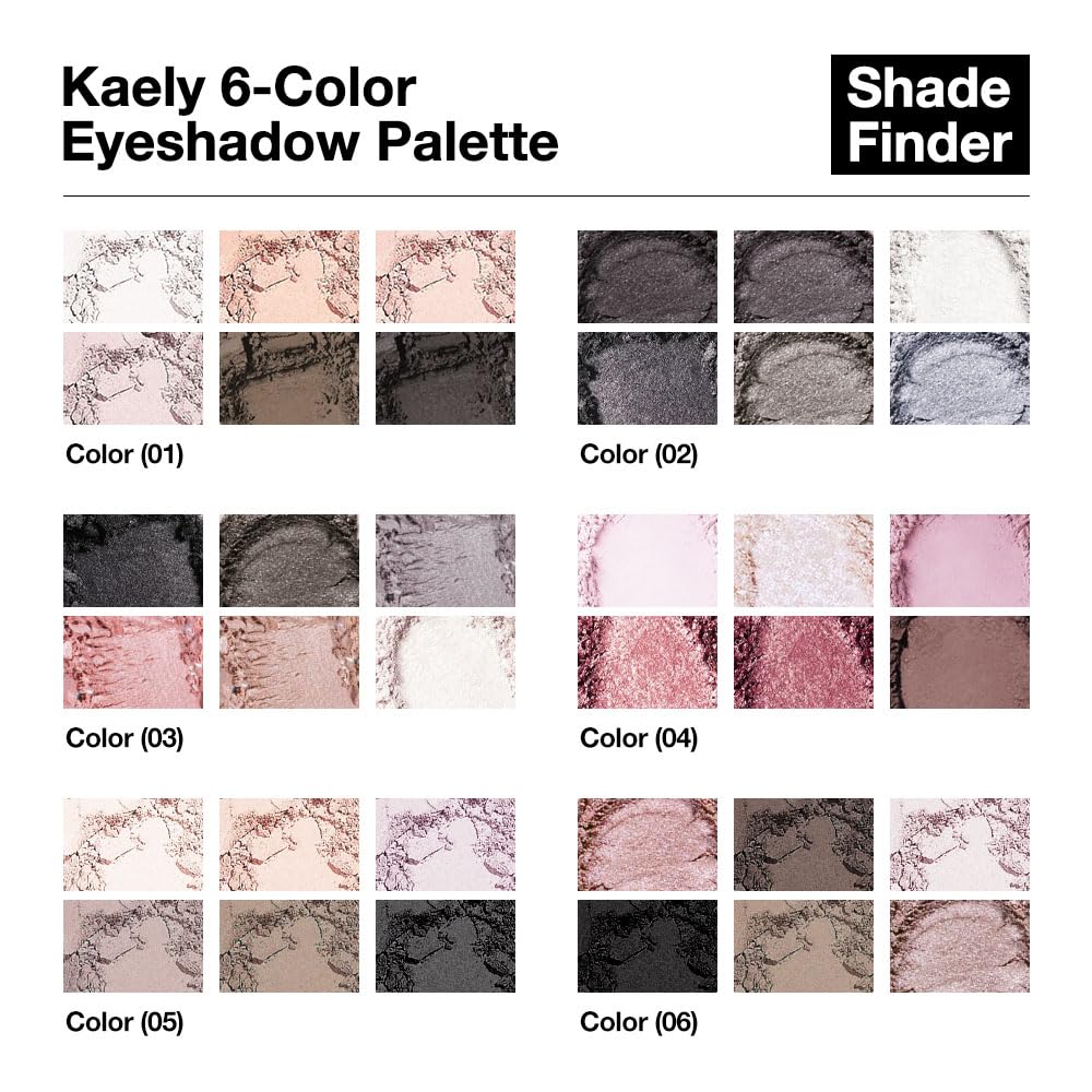 Kaely 6 Color Mini Nude Smoky Eyeshadow Palette Makeup, Highly Pigmented Eye Shadow Palette Waterproof, Natural Matte Eye Shadow Palette, paleta de sombras de ojos, Vegan & Cruelty-free, 05-BrightBean Baby
