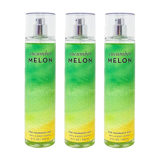 Bath & Body Works Cucumber Melon 3 Pack Fine Fragrance Mist Gift Set - Full Size-BrightBean Baby