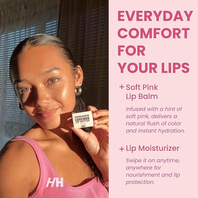 100% Natural Tinted Lip Butter Sleeping Lip Mask Clean Petroleum Free Lip Moisturizer and Conditioner for Dry Lips Intensive Lip Balm and Lip Therapy Skin Care with Mango butter (Light Pink)-BrightBean Baby