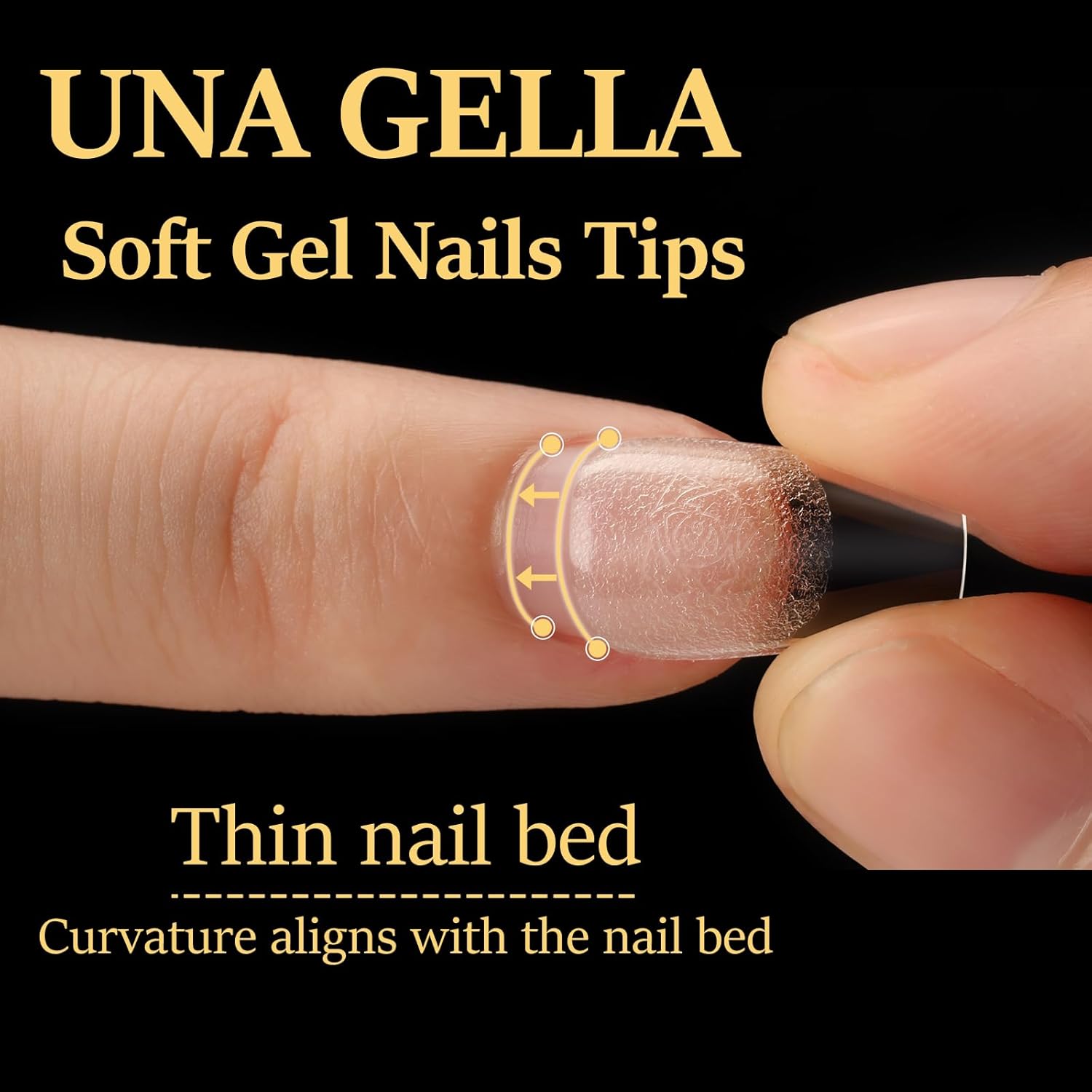 UNA GELLA Short Coffin Nail Tips, 600Pcs Short Coffin Gel Nails Tips Pre Etched 12 Sizes Soft Gel Fake Nails Tips Pre-file Full Cover for Nail Extension Home DIY Salon with Box-BrightBean Baby