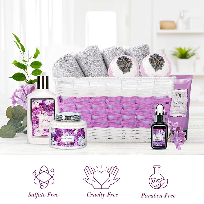 Bath & Body Gift Set for Mothers Day - Luxury 18-Piece Spa Gift Basket for Women, Pampering Bath Set with Bath Bomb | Christmas, Birthday Gifts, Perfect Holiday Gift for Her & Mom All Occasions-BrightBean Baby