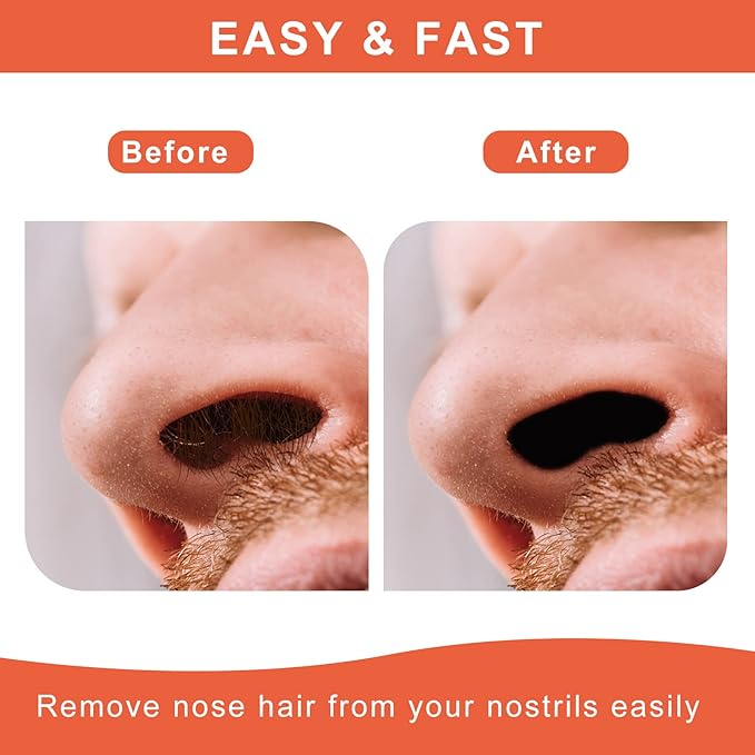 Nose & Ear Hair Wax Kit for Men & Women, 100g Wax with 20 Applicators, Safe Home Grooming Solution for Painless 15-20 Time Usage-BrightBean Baby