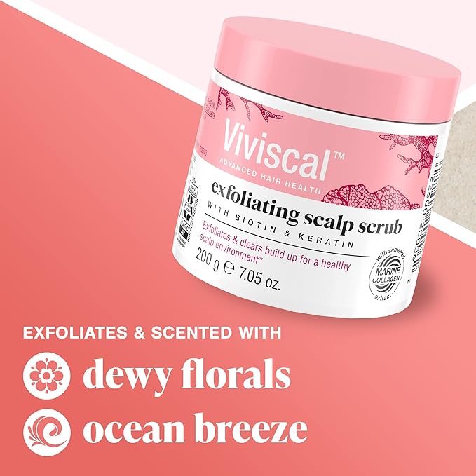 Viviscal Exfoliating Scalp Scrub, Clarifying Scrub with Biotin & Keratin, Promote Fuller & Healthier Hair Growth, Gentle Exfoliating Scalp Treatment, 200g (7.05 oz.)-BrightBean Baby