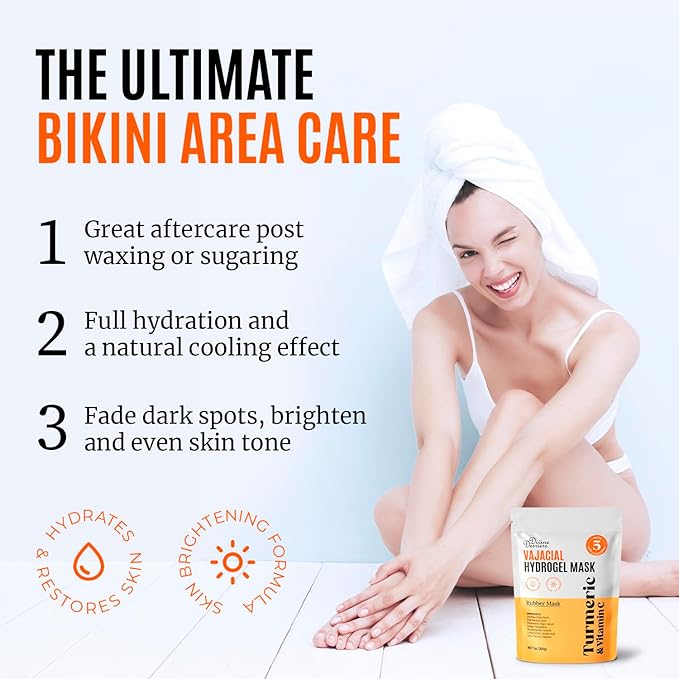 Divine Derriere Vajacial Hydrogel Mask - Premium Modeling Mask with Turmeric & Vitamin C - Deeply Purifying & Super Hydrating Facial and Vajacial Mask, Peel-Off Mask, Hydro jelly Mask Powder Kit-BrightBean Baby