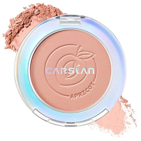 Face Blush, Powder Blush Makeup, Longlasting Highly Pigmented Face makeup, Smooth, Vegan & Cruelty Free, 1 Count, 01 APRICOT-BrightBean Baby
