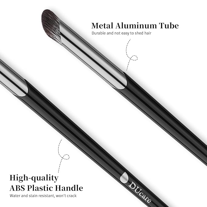 DUcare Nose Contour Brush, Angled Concealer Brush Under Eye, Small Under Eye Makeup Brush for Dark Circles Puffiness Puffy Face Eyebrow Eyes (V02 Mini Contour Brush)-BrightBean Baby