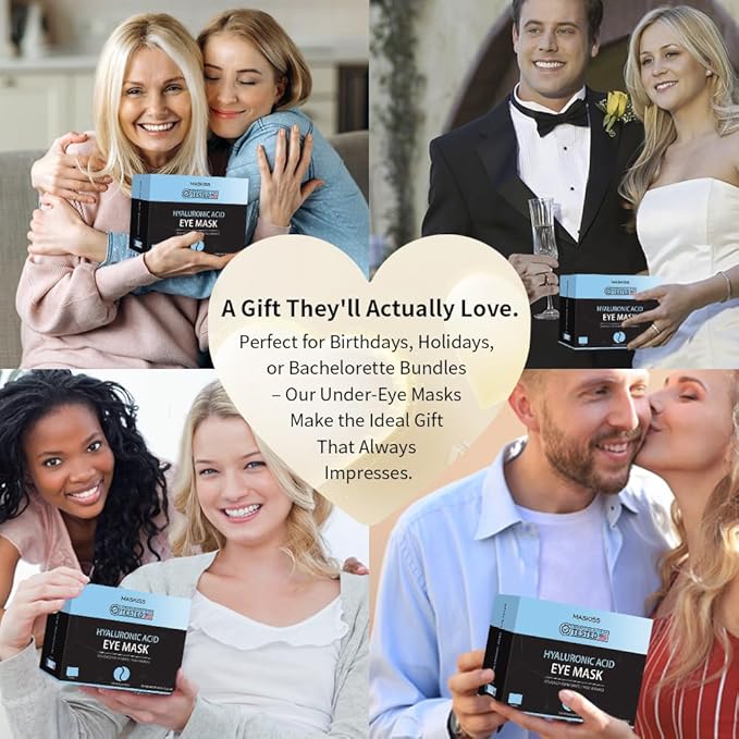 Under Eye Patches (30 Pairs), Hyaluronic Acid Eye Masks for Dark Circles Puffy Eyes Undereye Bags, Collagen Eye Patches for Wrinkles and Hydrate, Skin Care Gift for Her-BrightBean Baby