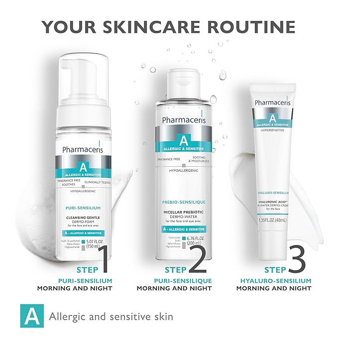 PREBIO-SENSILIQUE Micellar Prebiotic Dermo-Water for Face & Eyes, Removes Makeup & Impurities, Soothes & Moisturizes Allergic & Sensitive Skin, Safe for Contact Lens Wearers, 6.76 fl oz-BrightBean Baby