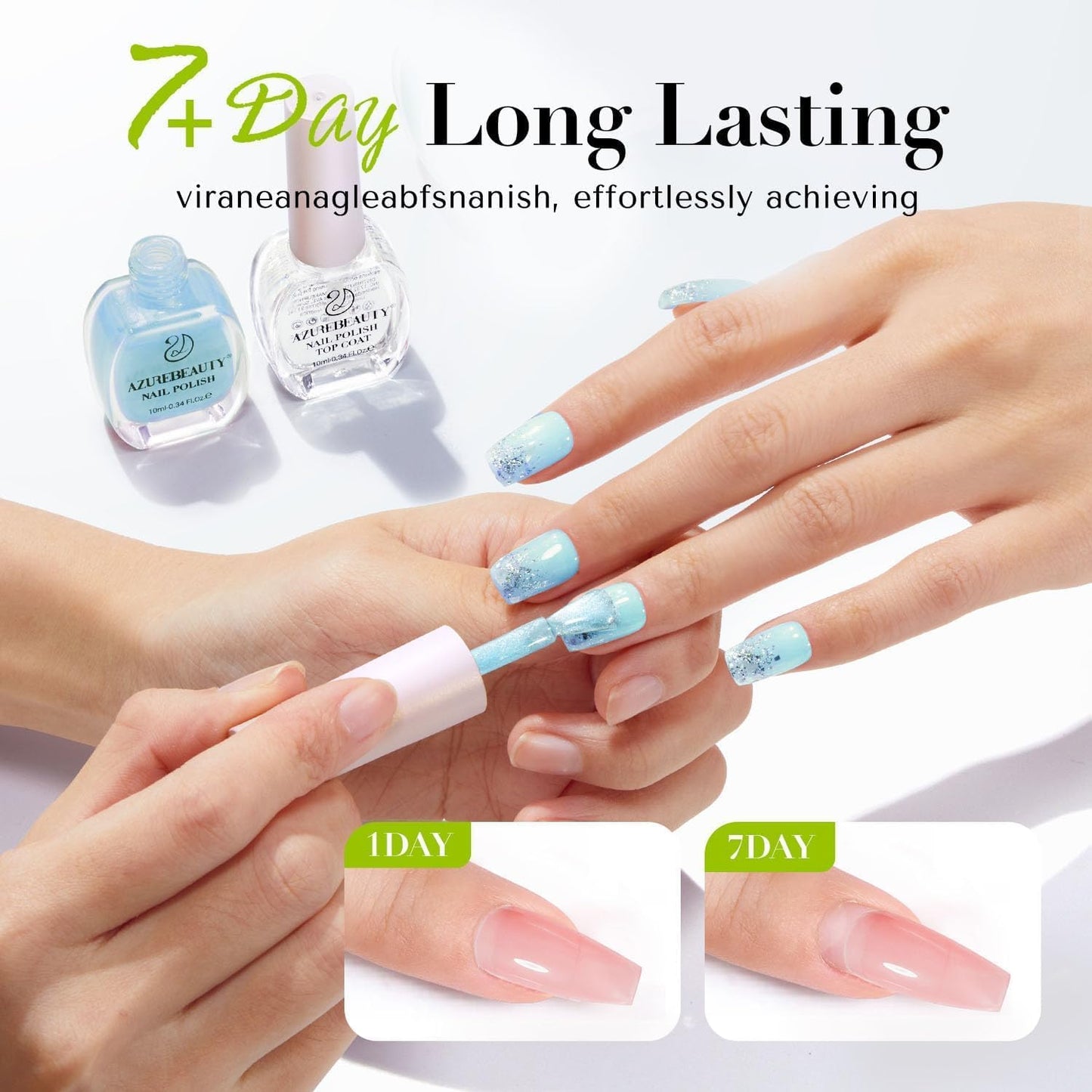 AZUREBEAUTY Nail Polish Set, 4 Colors Pastel Lime Green Yellow Pink Quick Dry Natural Nail Lacquer Strengthening Treatment Kit DIY Salon at Home-BrightBean Baby