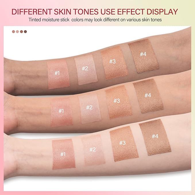 Cream Bronzer Stick,Contour Stick Facial Contouring Stick,Long Lasting Highlighter Waterproof Highlight Makeup,Buildable Shimmer Sparkle Face Bronzer Face Shaping,01 Warm Glow-BrightBean Baby