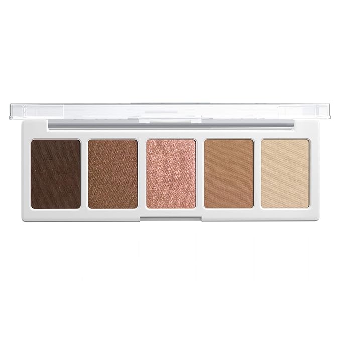 wet n wild Color Icon Eyeshadow Makeup 5 Pan Palette, Matte, Shimmer, Metallic, Long Wearing, Rich Buttery Pigment, Cruelty Free - Walking On Eggshells-BrightBean Baby