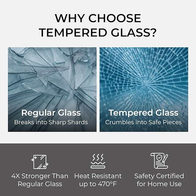 Fab Glass and Mirror Tempered Glass Table Top 42x72 Inch Rectangle 1/4" Thick Clear Furniture Protector with Flat Polish Edge Eased Corners for Coffee Dining Tables Desks