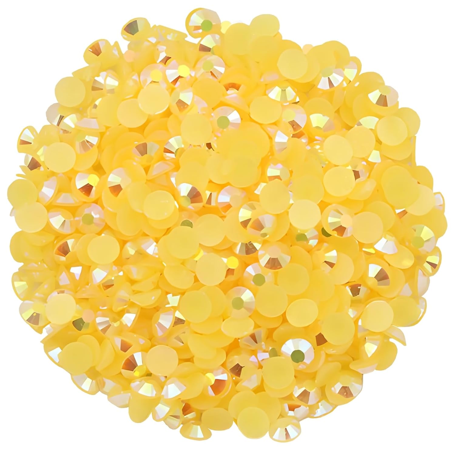 1440 Pcs SS20 5mm Flatback Rhinestones for Nails Art Crafts Glitter Round Shine Gems AB Crystals DIY Clothes Shoes （Orange Yellow AB）-BrightBean Baby