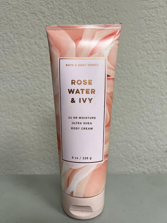 Bath and Body Works ROSE WATER & IVY Ultra Shea Body Cream 8 Ounce (2019 Limited Edition)-BrightBean Baby