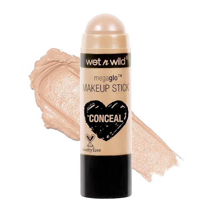 wet n wild MegaGlo Makeup Stick, Buildable Color, Versatile Use, Cruelty-Free & Vegan - Nude For Thought-BrightBean Baby