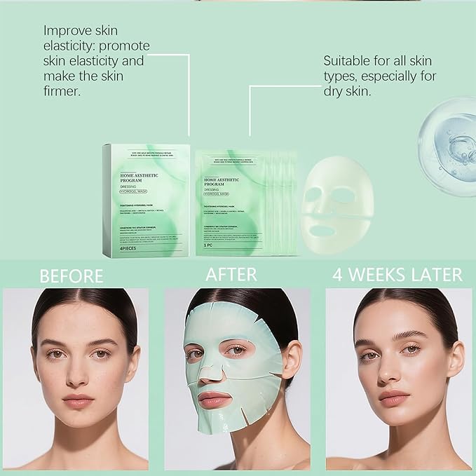 YIKESHU Retinol Collagen Face Mask – Korean Tightening Hydrogel Overnight Mask, Deep Moisturizing & Elasticity Boost, Long-Lasting Hydration & Brightening Skin (Retinol Collagen Face Mask)-BrightBean Baby