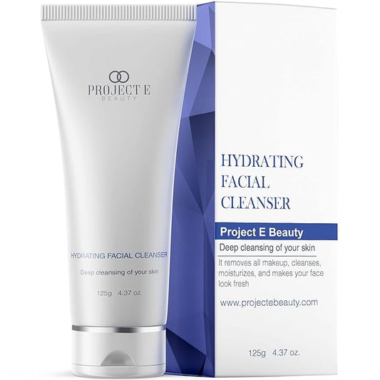 Project E Beauty Hydrating Facial Cleanser Gentle Cleansing | Removes Dirt, Oil & Makeup | Moisturizes & Hydrates | Brightens Complexion | Non-Foaming Formula | For All Skin Types | 125g-BrightBean Baby