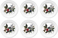 Portmeirion Holly and Ivy 7.25" Bread & Butter Plate (Set of 6) - Earthenware Plates, Holly Motif - Festive Holiday Tableware, Serving Tea, Snacks, Desserts - Microwave, Oven, Freezer, Dishwasher Safe
