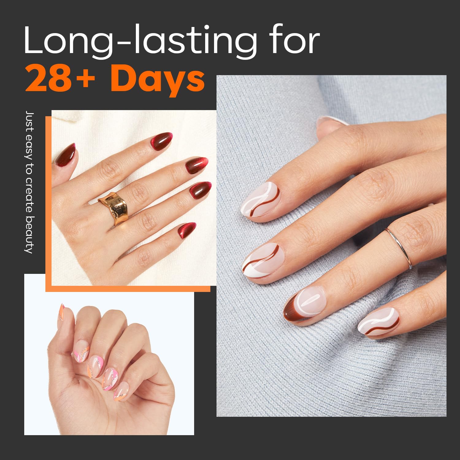 modelones Extra Short Almond Nail Tips, Pre-shaped Tips x Gel Soft Fake Nails False Acrylic Clear Full Cover Press on Extension Kit x Gel Manicure DIY at Home 216PCS 12Sizes-BrightBean Baby