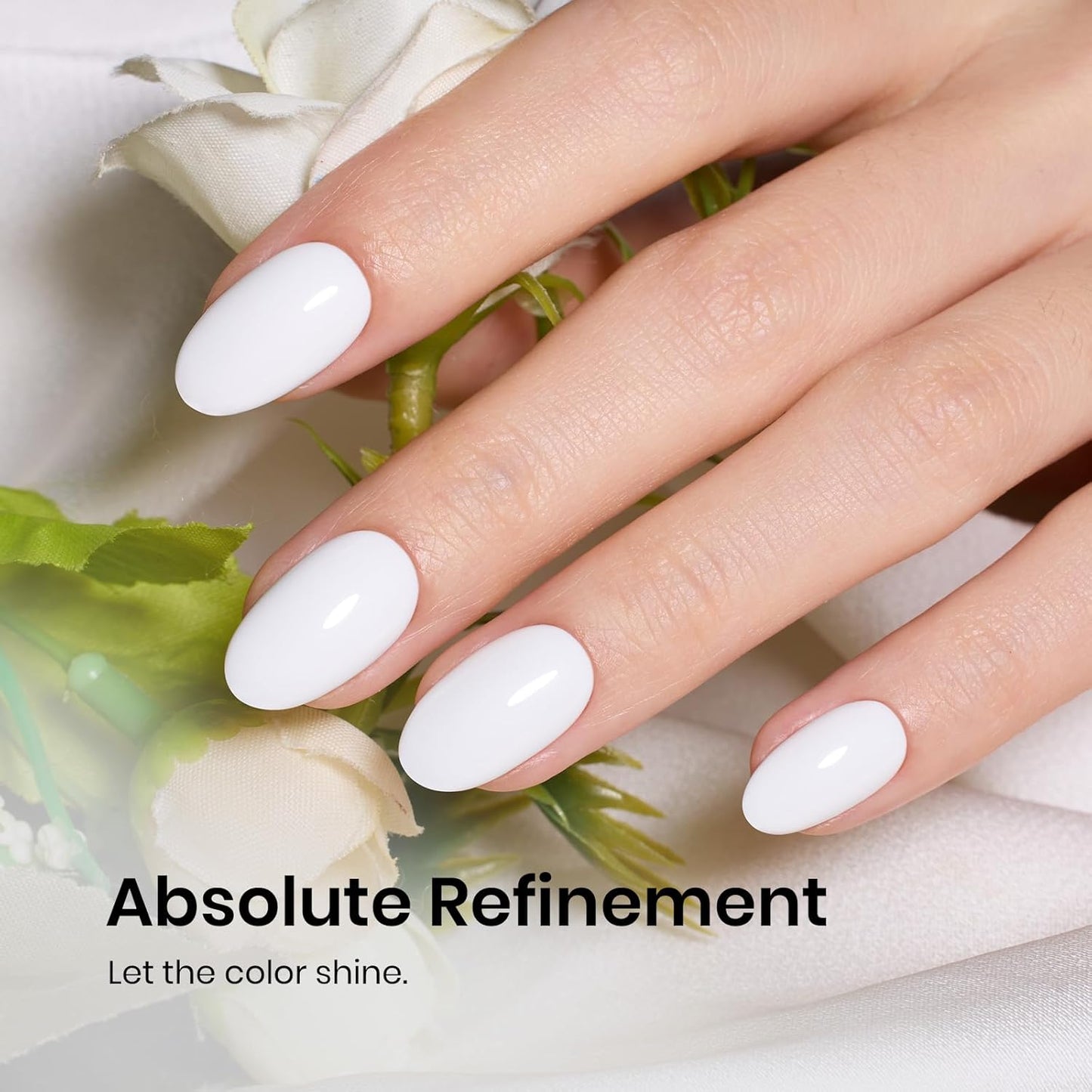 Beetles White Gel Nail Polish,15ml French UV Nail Polish Soak Off Nail Art Manicure Salon DIY Design Home Snowdrop Gift for Woman Colorful Bottle Gel-BrightBean Baby