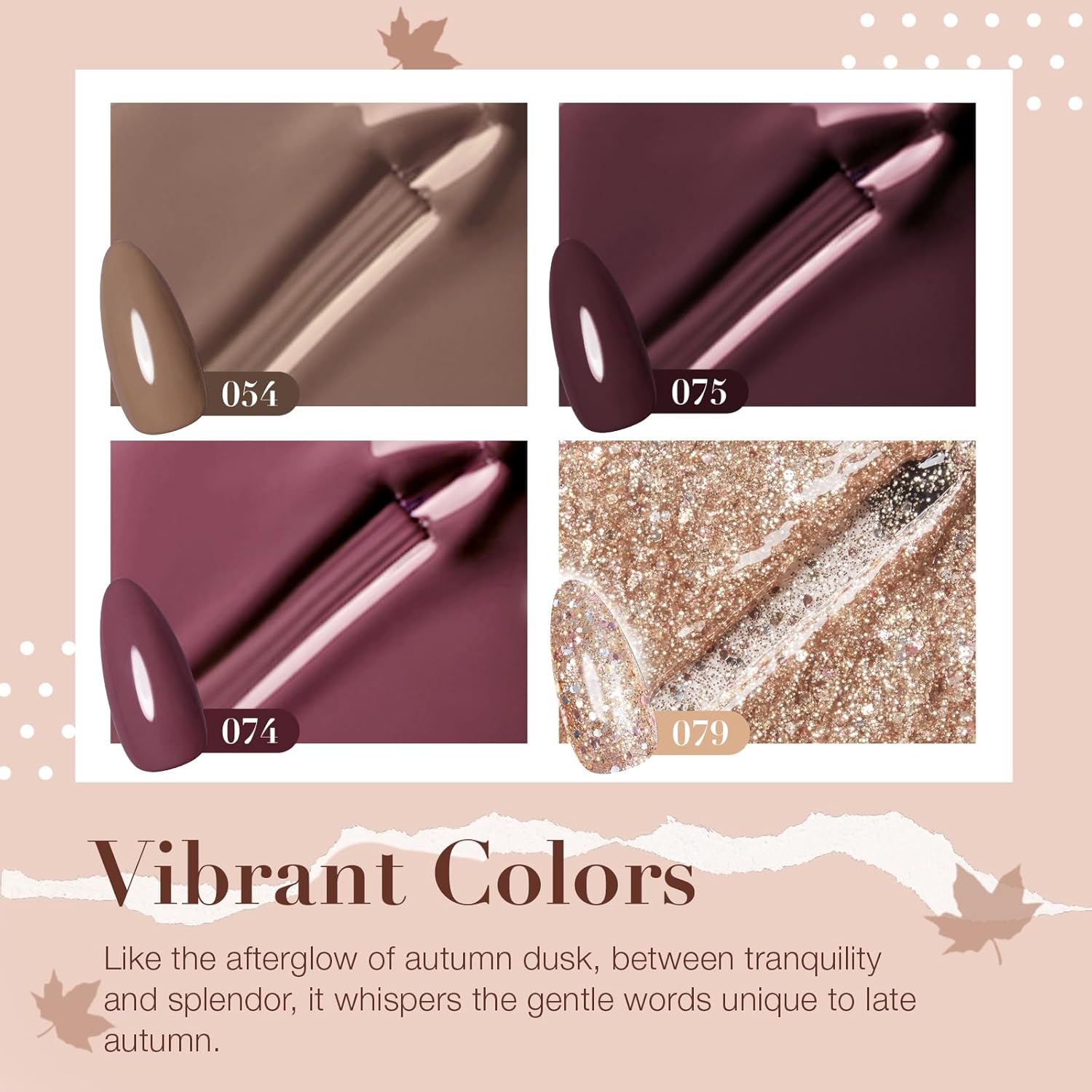 AZUREBEAUTY Nail Polish Set 4 Colors Nude Purple Glitter Nail Polish Quick Dry Natural Nail Lacquer Fingernail with Top Coat DIY Salon Home-BrightBean Baby