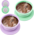 2 Pieces Collapsible Paperless Travel Pour Over Coffee Dripper Kit, Single Cup Travel Pour Over Coffee Maker Camping, Portable Silicone PourOver Coffee Filter Reusable (Purple+Green)