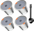 Reusable k Cups for keurig 2.0 1.0,Universal stainless steel Refillable k Cups Filter Use for Keurig all most of coffee Makers brewers(4pack)…