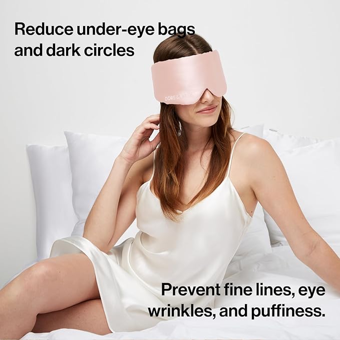 Dore & Rose Deep Sleep Mask Light Blocking, 23 Momme Mulberry Silk Eye Mask, Ultra Soft, Adjustable - Travel Sleeping Mask for Men & Women - Pink-BrightBean Baby