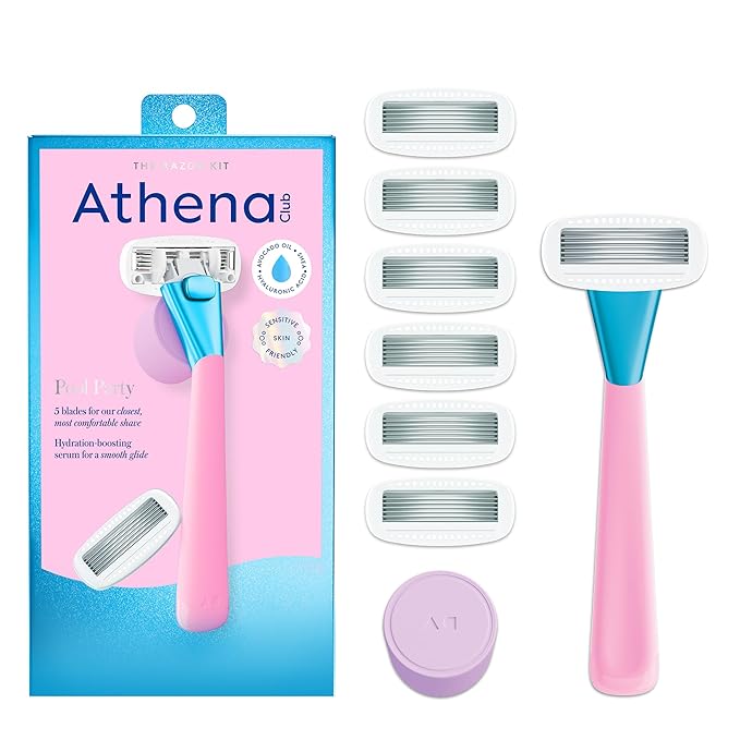 Women's Razor Shave Kit, 1 Pool Party Razor Handle + 6 Blade Refills-BrightBean Baby