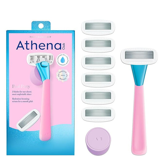 Women's Razor Shave Kit, 1 Pool Party Razor Handle + 6 Blade Refills-BrightBean Baby