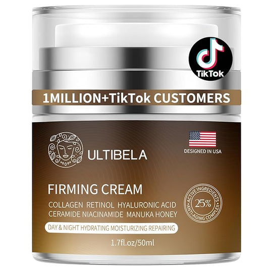 Tighten and Lift Neck Cream, Deep Hydration Neck Firming Cream with Retinol, Collagen & Honey Anti-Aging & Wrinkle Moisturizer for Face, Neck & Décolleté Women & Men 1.7 Fl Oz-BrightBean Baby