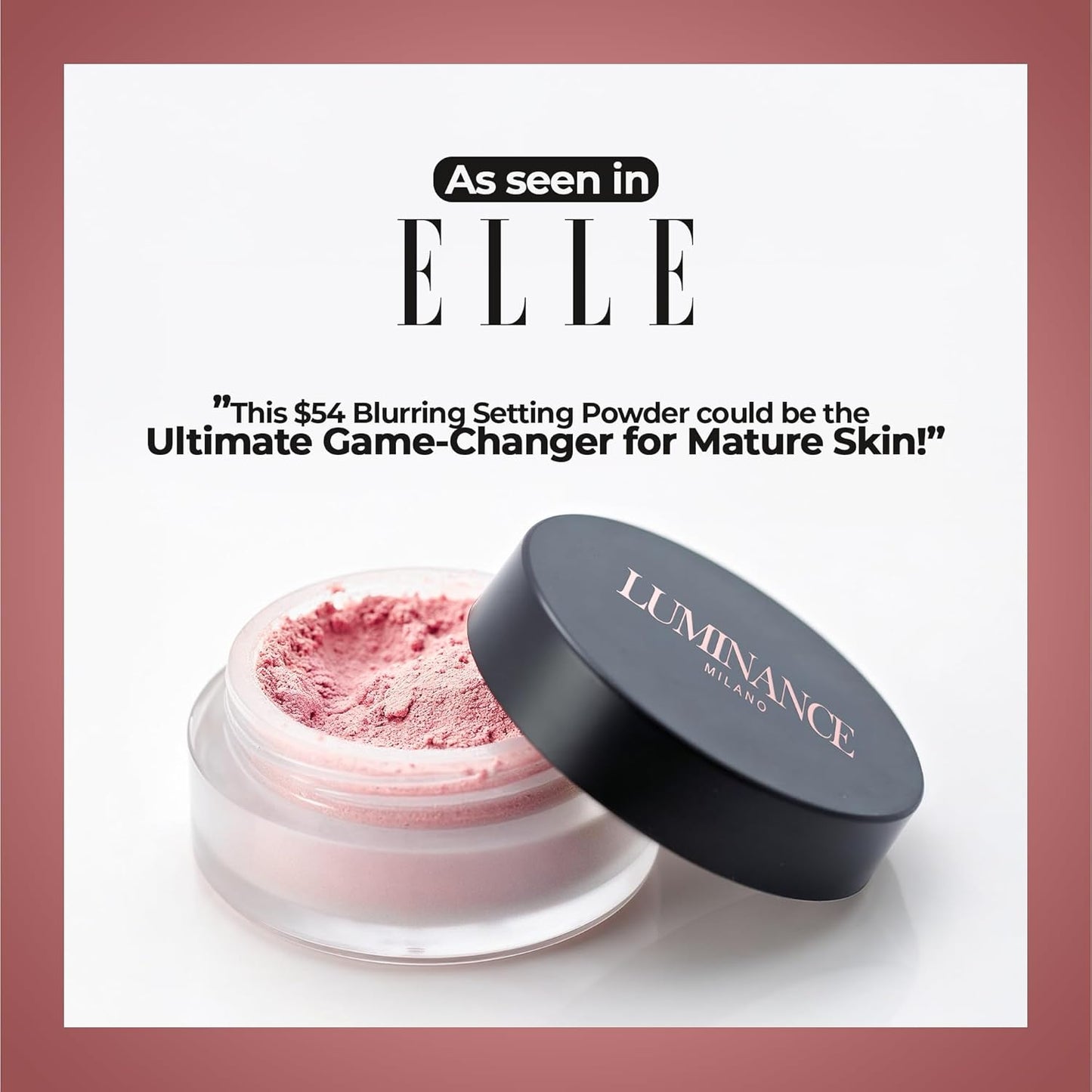 Original Luminance Milano Ultra Pink Powder Setting Powder Makeup – Mineral Loose Face Powder Makeup, Oil Control, Pore-Blurring, Matte Creaseless Baking, Ultra Pink-BrightBean Baby