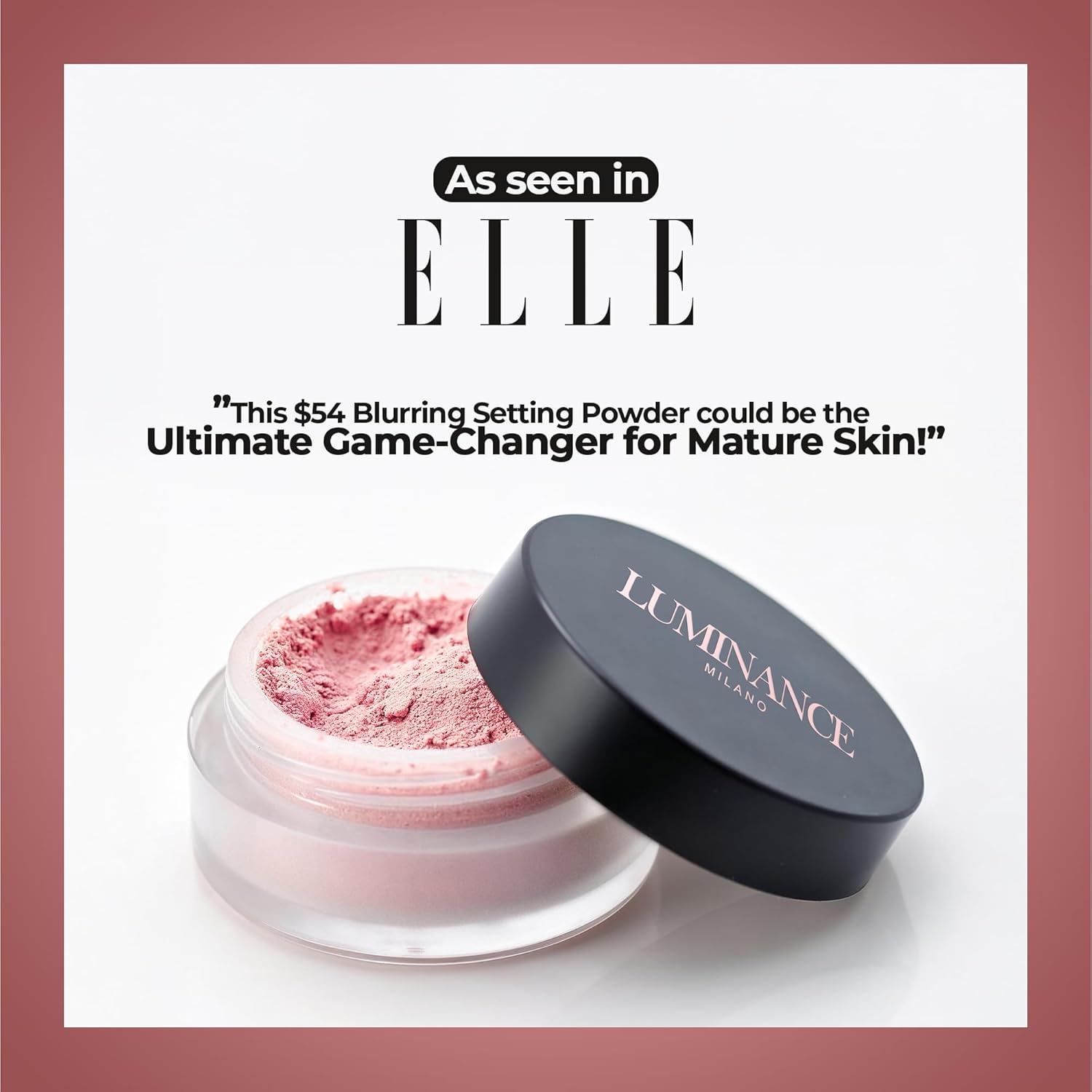 Original Luminance Milano Ultra Pink Powder Setting Powder Makeup – Mineral Loose Face Powder Makeup, Oil Control, Pore-Blurring, Matte Creaseless Baking, Ultra Pink-BrightBean Baby