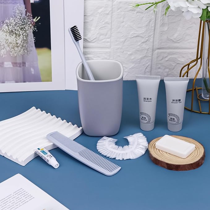 Hygiene Kit, Hygiene Kit Bulk, Travel Hygiene Kit With Toothbrush, Toothpaste, Comb, Shampoo, Shower Gel, Shower Cap And Soap, Individually Packed, Suitable For Hotel, Home, Travel (25 sets)-BrightBean Baby