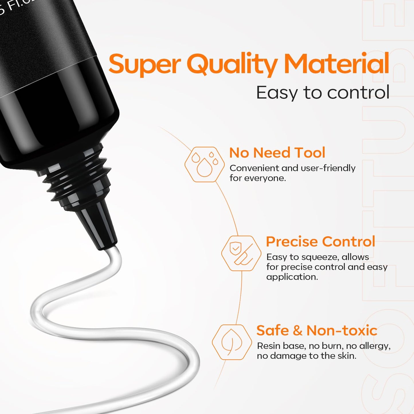 Modelones 3D Gel Nail Art, Sculpting Gel Glue for Molding, Drawing, Charms & Gems Glue, Nail Stuff for Chrome Powder and Rhinestone Design No Wipe, U V Light Cured Salon & DIY Use-BrightBean Baby