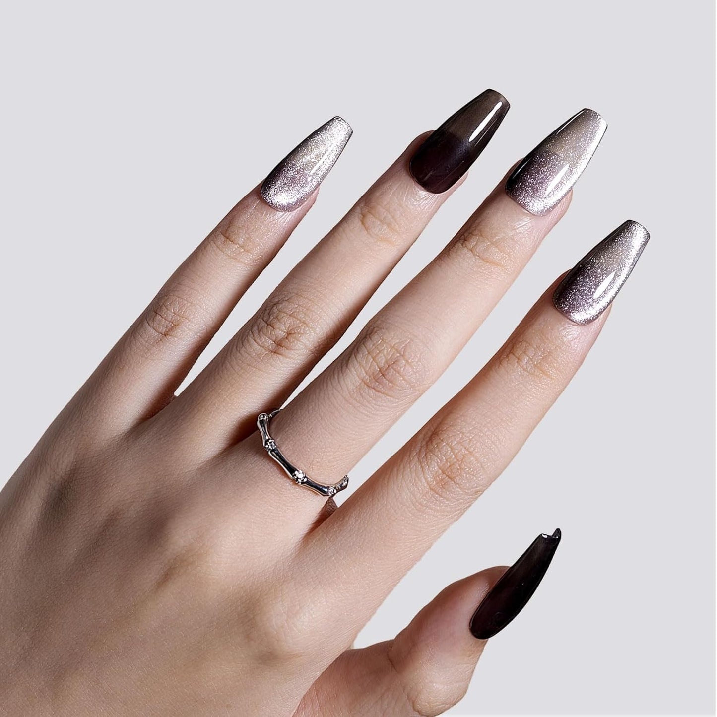 Gellen Black Gel Nail Polish 18ML 1Pc Sheer Classic Black Gel Polish Soak off UV Light Translucent Nail Polish Salon DIY Nail Art Manicure at Home Christmas Gifts, 0.61 Fl Oz-BrightBean Baby