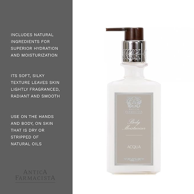 Antica Farmacista Body Moisturizer - Moisturizing Scented Lotion - Premium Body Moisturizer - Luxury Gift for Women & Men - Hand & Skin Hydration - Acqua Body, 10 Fl Oz-BrightBean Baby