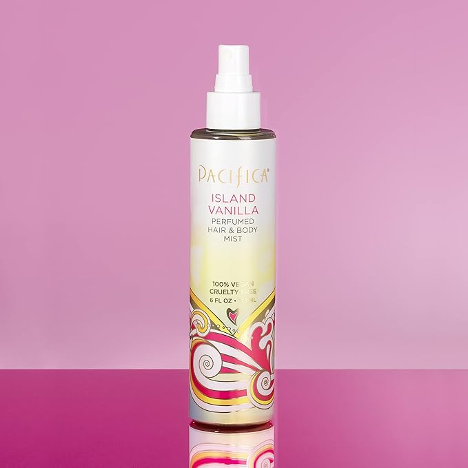 Pacifica Island Vanilla Spray Perfume & Hair and Body Mist Set – Tahitian Vanilla Clean Fragrance Duo, Essential Oil Blend, Alcohol-Free Hair/Body Mist Clean Beauty 100% Vegan & Cruelty-Free-BrightBean Baby