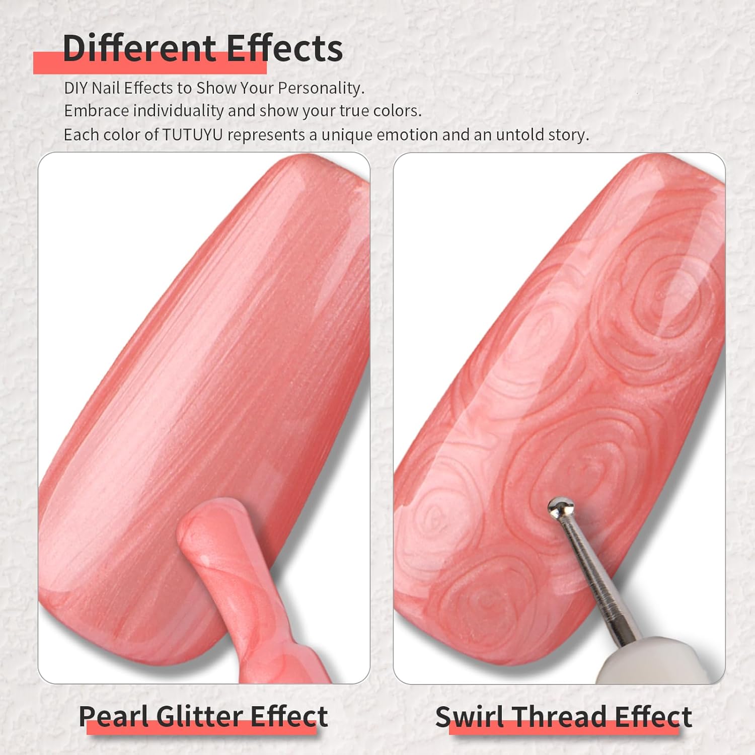 Coral Pearl Gel Nail Polish - 0.51 fl oz Pearl Coral Pink Shimmer Gel Polish for Manicure Salon or DIY Nail Art At Home - GP0025-BrightBean Baby