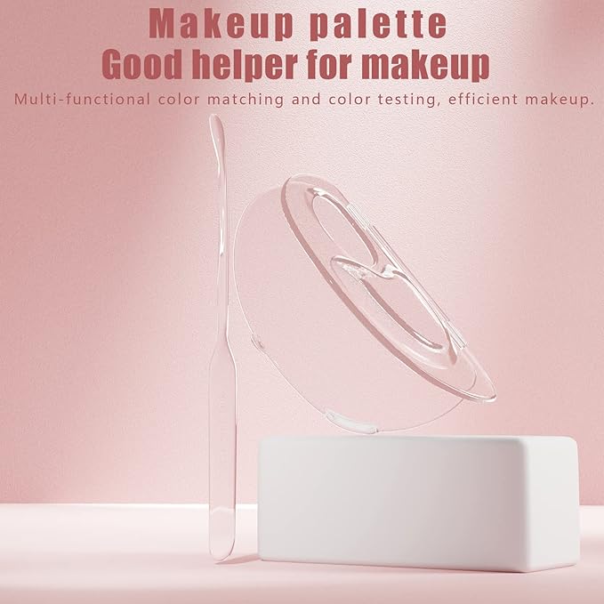 Color Palette can be 180 Degrees fold to Receive Liquid Base Makeup Color Palette Transparent Acrylic Powder Chassis Palette Nail Eyeshadow Eyelash Professional Makeup Color Palette-BrightBean Baby