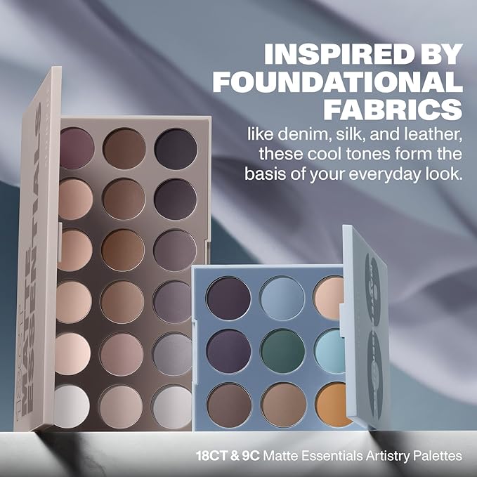 Morphe 9C Matte Essentials Artistry Palette - Cool-Toned Makeup Palette with All-Matte Finishes - Highly Pigmented Eye Makeup with a Blendable & Buildable Formula (0.35 oz)-BrightBean Baby